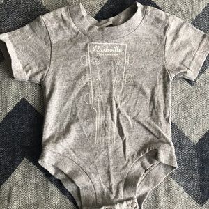 Nashville Tenn guitar grey onesie